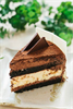 Photo of a slice of chocolate cake