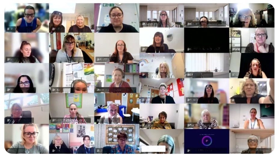 Imago Carer Champions together in an online meeting