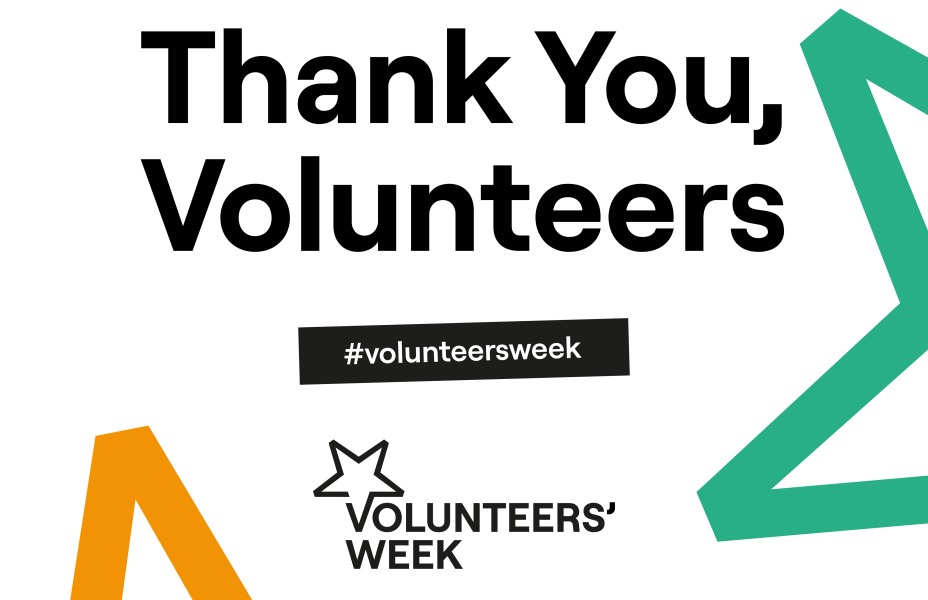 text graphic 'thank you volunteers'